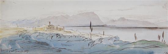 Edward Lear (1812-1888) Desengano, 5.40PM, May 12 1867 4 x 12.5in.